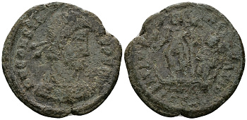 Римская Империя центенионалий 348 - 350 Констант FEL TEMP REPARATIO Сисция Very fine (C3) RIC 228 бронза 1073-6-37