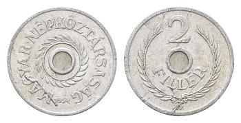 Венгрия 2 филлера 1954 BP KM 546 алюминий 4665-631