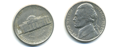 США 5 ЦЕНТОВ 1984 D ДЖЕФФЕРСОН KM А192 медно-никель 86-614