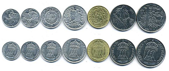 Сан-Марино годовой набор из 7 монет 1973 1, 2, 5, 10, 20, 50 и 100 лир KM 22-28 UNC N4-40