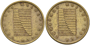 Нидерланды жетон ND N.V. Luchthaven Schiphol, АЭРОПОРТ АМСТЕРДАМА, диаметр 20 мм. латунь 4584-922