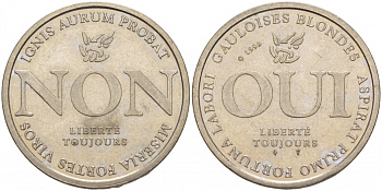 ФРАНЦИЯ ЖЕТОН 1999 НЕТ, ДА белый металл 4544-856