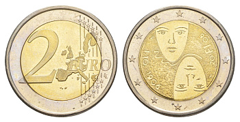 Финляндия 2 евро 2006 100 лет равного избирательного права в Финляндии KM 125 биметалл UNC 4633-1046