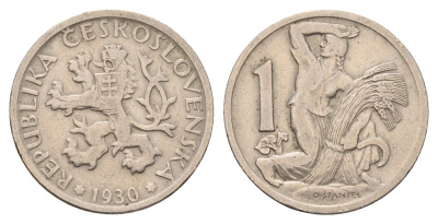 Чехословакия 1 крона 1930 KM 4 медно-никель 4116-946