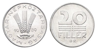 Венгрия 20 филлеров 1989 BP KM 573 алюминий 4668-157
