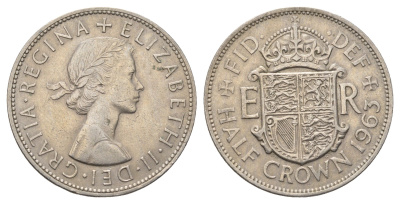 Великобритания 1/2 кроны 1963 Елизавета II (1952-2022) KM 907, Spink 4145 медно-никель 4692-444