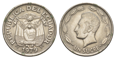 Эквадор 1 сукре 1979 KM 78b сталь плакированная никелем 4641-653