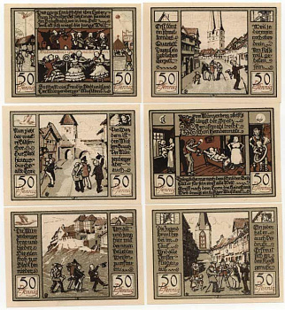 КИЕДЛИНБУРГ 6х50 ПФЕННИГОВ ОРКЕСТР бумага UNC (пресс) 70-3011