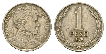 Чили 1 песо 1975 KM 207 медно-никель 4703-655