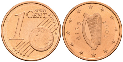 Ирландия 1 евроцент 2003 KM 32 сталь плакированная медью 4174-857