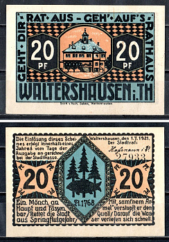 Вальтерсхаузен (Тюрингия) 20 пфеннигов 1921 2193-22-1-1