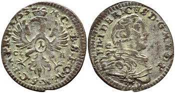 Бранденбург-Байрейт 1 крейцер 1753 Фридрих (1735-1763) KM 192 серебро 1530-344