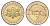 Латвия 2 лата 1999 корова KM 38 биметалл UNC 4652-833