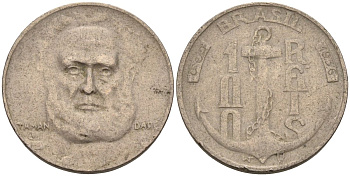 Бразилия 100 рейс 1936 Маркиз Тамандаре KM 536 медно-никель 4115-532