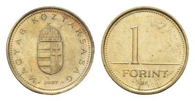Венгрия 1 форинт 2007 BP KM 692 никель латунь UNC 4668-439