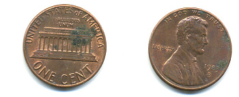 США 1 ЦЕНТ 1983 D, ЛИНКОЛЬН KM 201b цинк плакированный медью 86-141