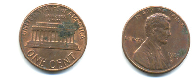 США 1 ЦЕНТ 1983 D, ЛИНКОЛЬН KM 201b цинк плакированный медью 86-141