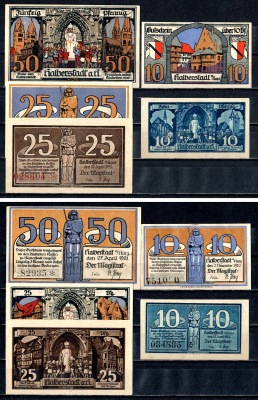 Хальберштадт (Пруссия, Саксония) набор из 5 нотгельдов 1920 2193-4-1-1