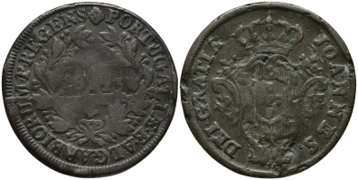 ПОРТУГАЛИЯ 10 РЕЙС 1813 ЖОАО ПРИНЦ РЕГЕНТ (1799-1816) KM 348 медь 1521-1031