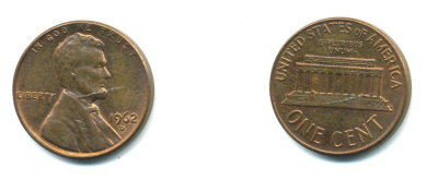 США 1 ЦЕНТ 1962 D, ЛИНКОЛЬН KM 201 медь цинк 54-151