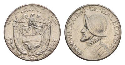 Панама 1/10 бальбоа (10 сентесимо) 1973 KM 10 медь плакированная медно-никелем UNC 4644-148