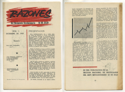 КУБА ГАЗЕТА RAZONES 1958 1 ДЕКАБРЯ 1958 бумага 504-33-1