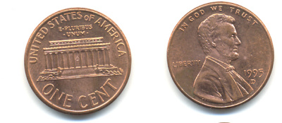 США 1 ЦЕНТ 1995 D, ЛИНКОЛЬН KM 201b цинк плакированный медью 86-317