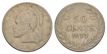 Либерия 50 центов 1973 KM 17a.2 медно-никель 4641-1254