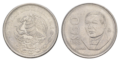 Мексика 50 песо 1988 KM 495 медно-никель UNC 4646-337