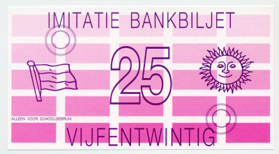 НИДЕРЛАНДЫ 25 ГУЛЬДЕНОВ ND ШКОЛЬНЫЕ ДЕНЬГИ, односторонний бумага UNC (ПРЕСС) 6317-17-1