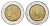 Италия 500 лир 1988 R, Квиринальский дворец в Риме KM 111 биметалл 4704-957