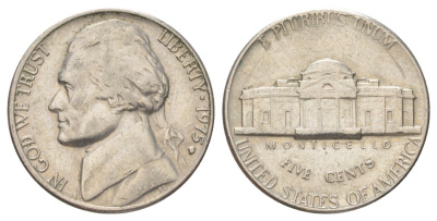 США 5 центов 1975 Джефферсон KM A192 медно-никель 4625-513