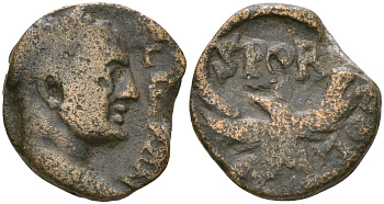 Римская Империя, Провинция Сирия, Самария, Кесария Приморская AE 226 - 227 Александр Север, IMP C SEV ALEXANDER, бюст императора / C I F A F C CAE METROPOLIS, орел с венком, SPQR в венке ( RR ) Sofaer 90 бронза 1100-6-62