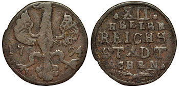 Ахен 12 геллеров 1794 KM 51 медь 75-741