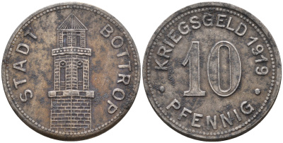 Боттроп 10 пфеннигов 1919  Funck 54.5, Men05 3327.1, Men18 4247.1 железо 4595-246