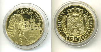 НИДЕРЛАНДЫ МЕДАЛЬ ЙОХАН ДЕ ВИТТ (1625-1672) UNC 06-130-43