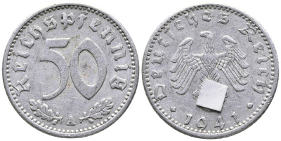 Германия 50 рейхспфеннигов 1941 A KM 96, J. 372 алюминий 24-917