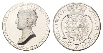 Нидерланды медаль из серии история Нидерландов - Мария Стюарт - супруга Вильгельма II Оранского первая половина XX века Vota Modum Superant Tua (Пусть ваши желания превзойдут ваш путь), диаметр 25 мм, вес 7,3 гр серебро PROOF 4671-1114