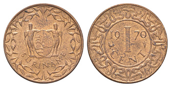 Суринам 1 цент 1970 KM 11 бронза UNC 4625-239