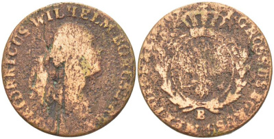 ЮЖНАЯ ПРУССИЯ, ПОЛЬША 1 ГРОШ 1797 ФРИДРИХ ВИЛЬГЕЛЬМ KM 3 медь 210-1152