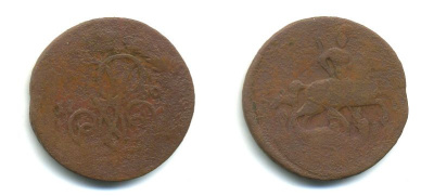 РОССИЯ 1 КОПЕЙКА 1760 медь 61-841