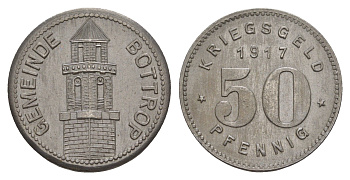 Боттроп 50 пфеннигов 1917 Funck 54.4, Men05 3320.4, Men18 4240.4 железо aUNC 4637-1157