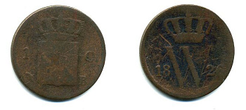 Нидерландская Индия 1 цент 1826 медь 36-1057