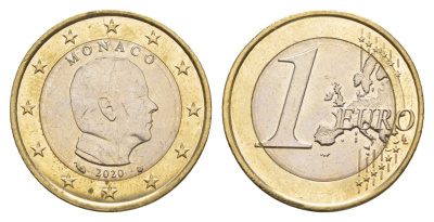 Монако 1 евро 2020 KM 194 биметалл UNC 4654-815