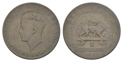Британская Восточная Африка 1 шиллинг 1941 KM 28 серебро 4646-616