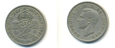 Великобритания 2 шиллинга (флорин) 1948 Георг VI (1936-1952) KM 865, Spink 4102 медно-никель 83-1034