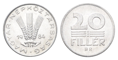 Венгрия 20 филлеров 1984 BP KM 573 алюминий 4665-1229