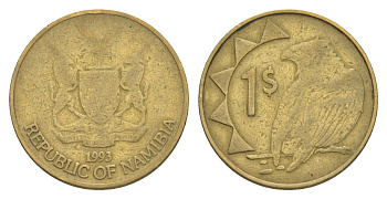 Намибия 1 доллар 1993 орел KM 4 латунь 4614-1132