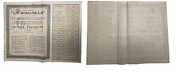 Румыния акция без номинала 1920 23 купона бумага 5554-13-1-1