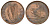 Ирландия 1 пенни 1968 курица с цыплятами KM 11 бронза UNC 4521-234